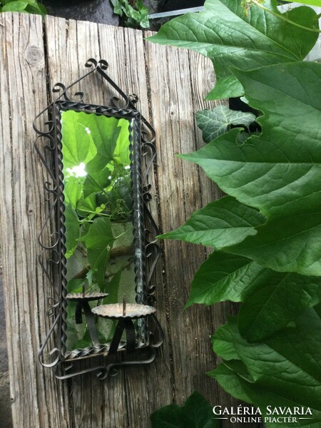 Retro cottage cellar press house props mirror and candle holder
