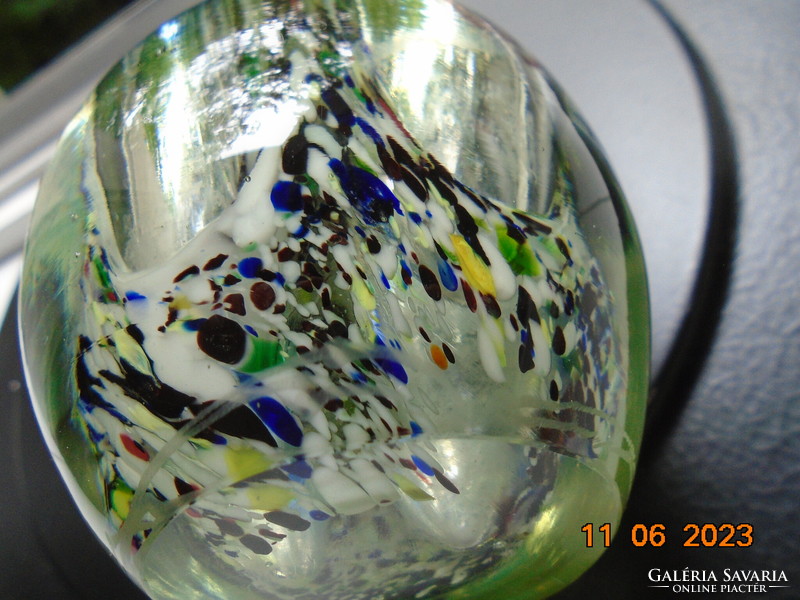 Murano millefiori twisted heavy glass vase