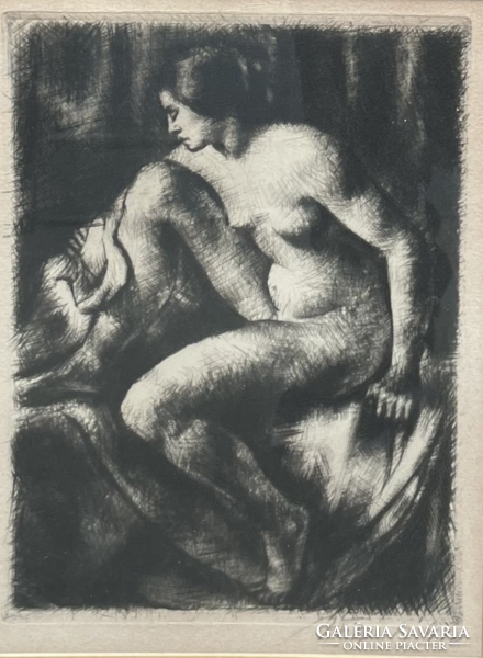 Béla Uitz (1887-1972) after bathing