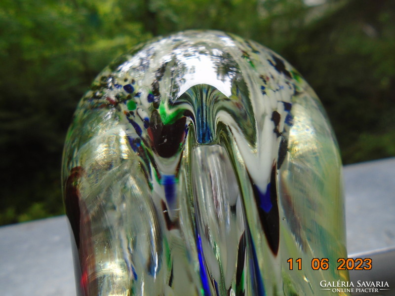 Murano MILLEFIORI csavart nehéz üveg váza