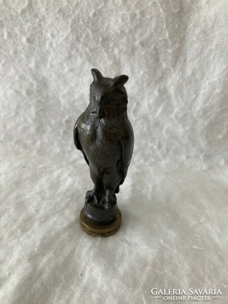 Bronze owl / figural stamp press