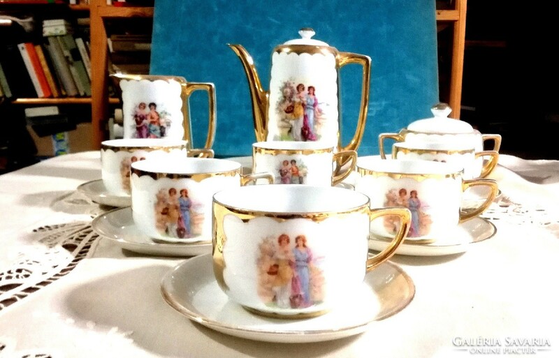 Czech victoria 6-person porcelain viable tea set - art&decoration