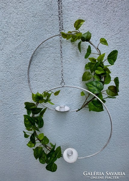 Candle holder hanging hoop vintage white outdoor decoration hanging ornament
