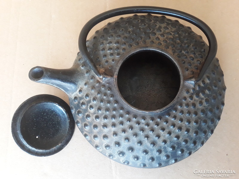 Vintage cast iron Japanese style kettle, tea maker