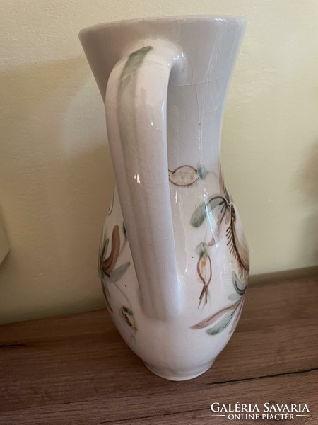 Beautiful old floral jug, 28 cm high