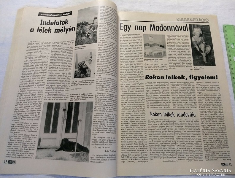 Képes Újság magazin 1991/27 Kern András Madonna India Fodor Gábor Bod Péter Ákos