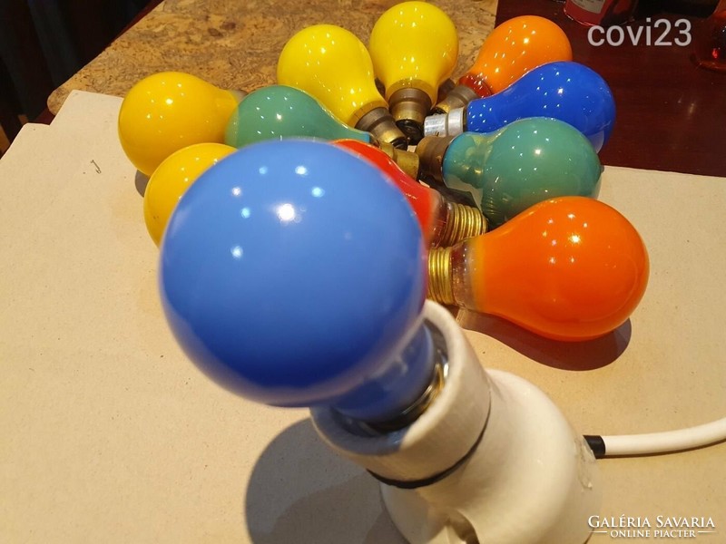 17 retro colored and light bulbs in one