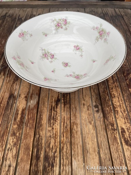 French porcelain serving bowl with base