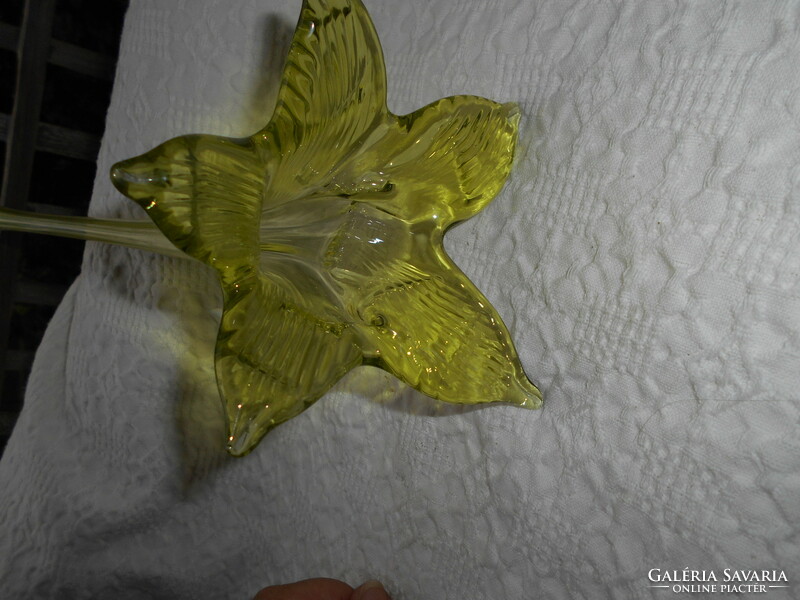 Unique handmade Murano glass flower 34 cm