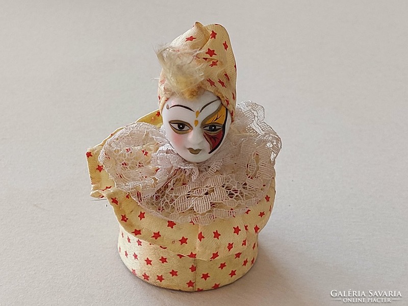 Retro jewelry box porcelain clown head gift box