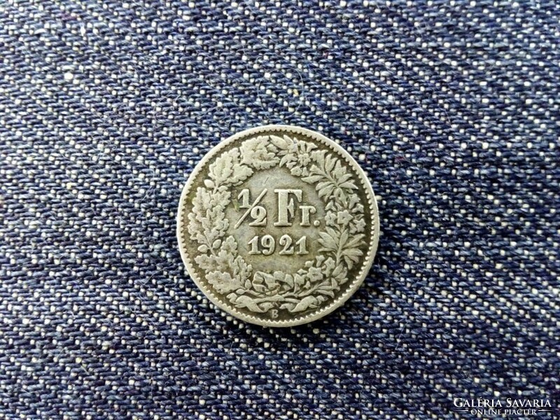 Switzerland .835 Silver 1/2 franc 1921 b (id13950)
