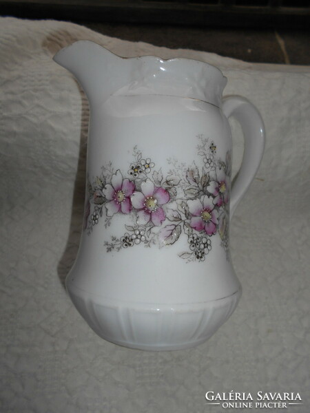 Art Nouveau pouring porcelain jug with hand painting