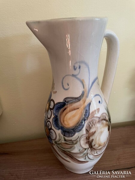 Beautiful old floral jug, 28 cm high