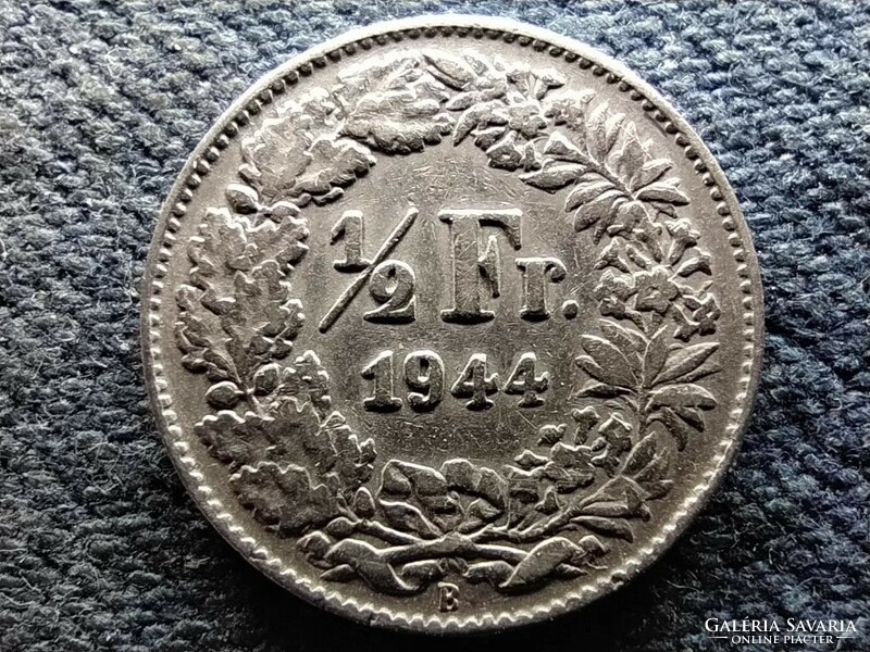 Svájc .835 ezüst 1/2 Frank 1944 B (id73393)