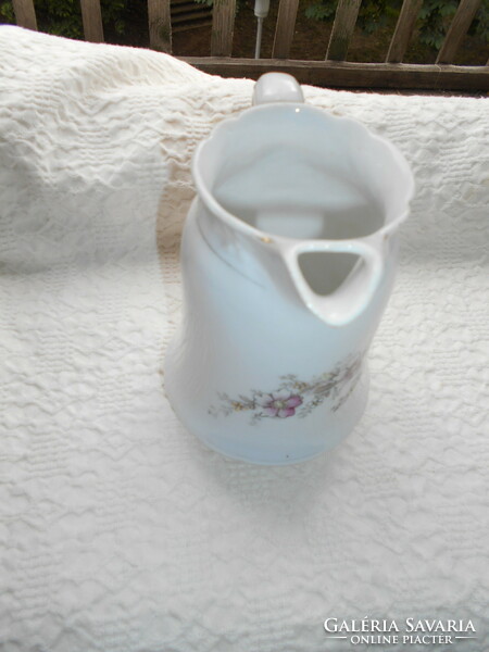 Art Nouveau pouring porcelain jug with hand painting