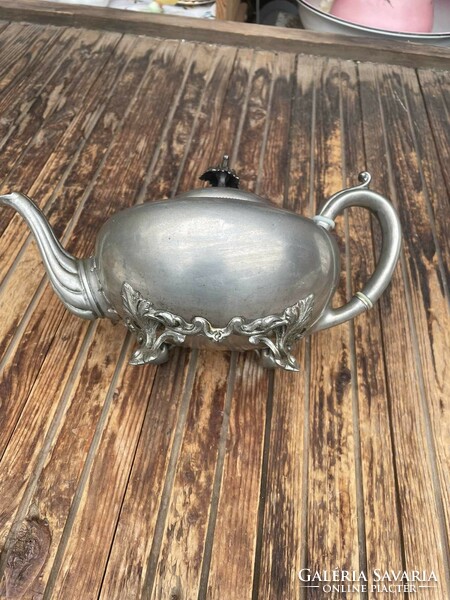 Antik angol fém teáskanna