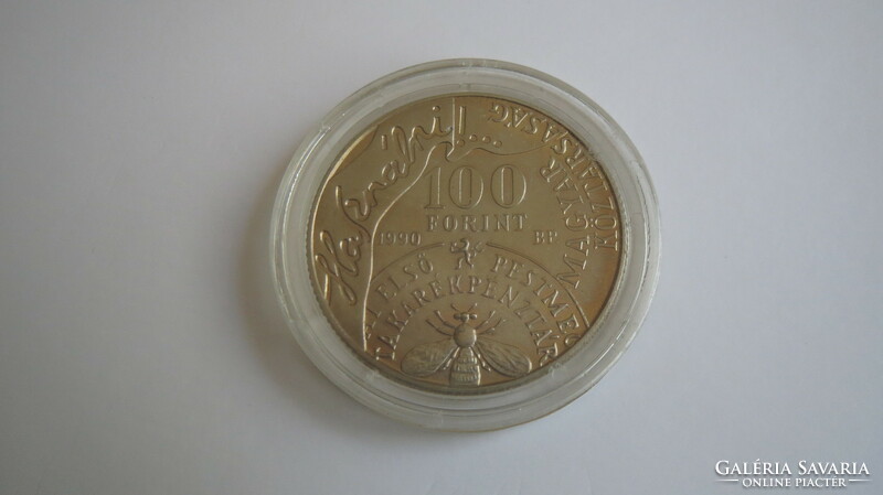 100 HUF first domestic savings bank commemorative medal 1990