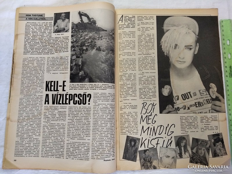 Képes Újság magazin 1988/37 Boy George Debreceni Virágkarnevál Szent István-telep Menzel