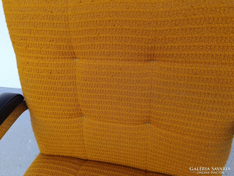 Retro metal frame swivel armchair furniture yellow upholstered chrome swivel chair 1 piece 684 7478