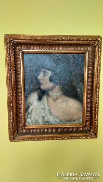 Női portré: ismeretlen XX. századi festő alkotása