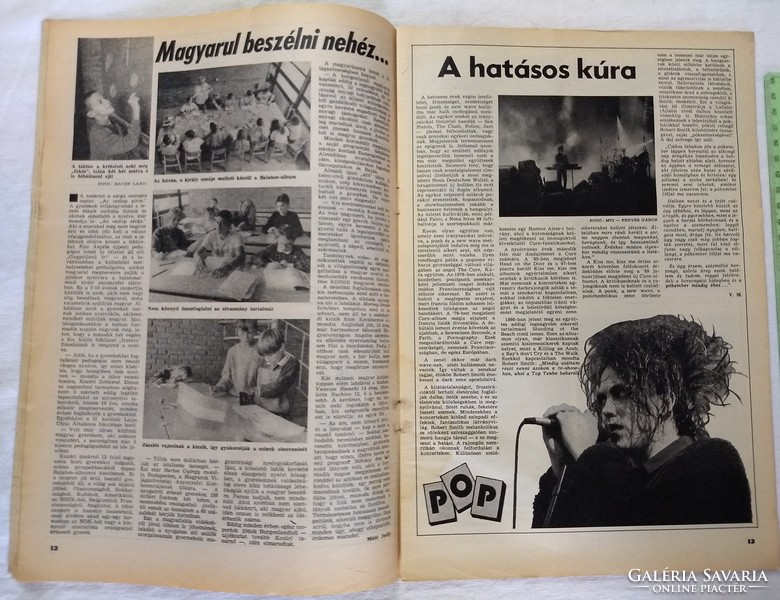 Képes Újság magazin 1989/35 The Cure MÜSZI Budapesti Evangélikus Gimnázium