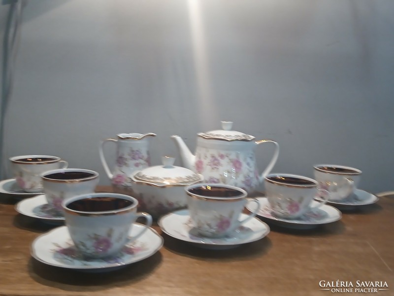 Lengyel aranyozott szecessziós kávés készlet Alkudható