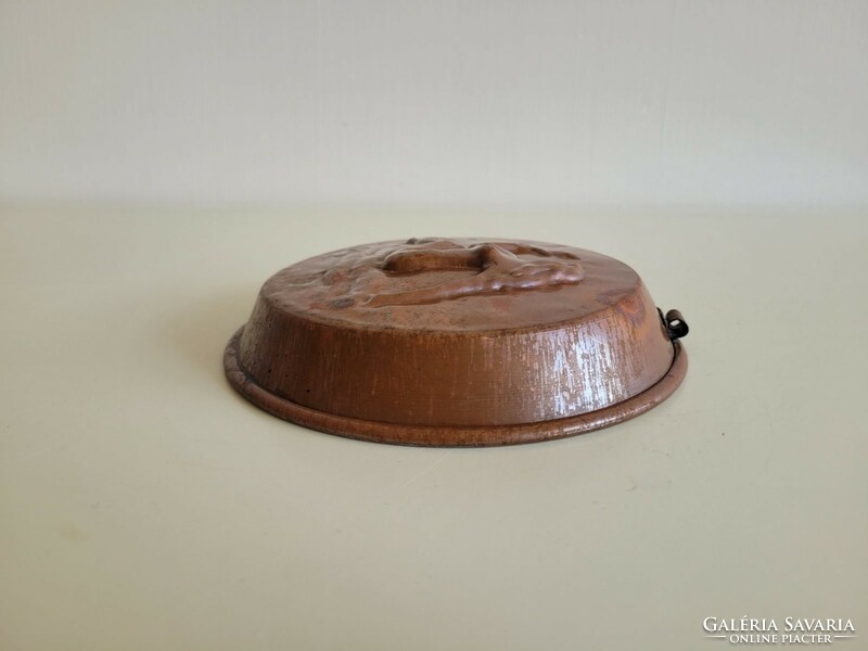 Old copper baking dish vintage pastry tool