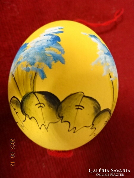 Valódi tojásból készült húsvéti dísz, kézzel festett, katicabogaras. Jókai.