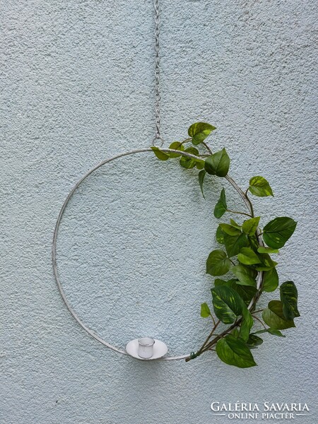 Candle holder hanging hoop vintage white outdoor decoration hanging ornament
