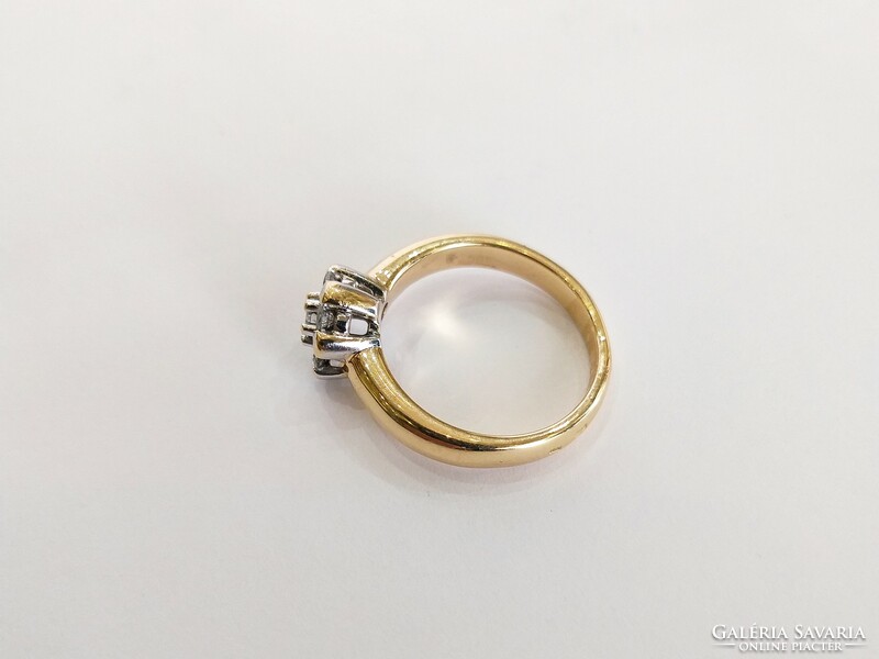 14k. 7db. Gyémánt, Brill köves CHRIST Női Arany gyűrű (No.: 36)