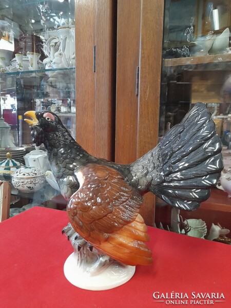 Large hand-painted Katzhütte porcelain grouse figure 26 cm