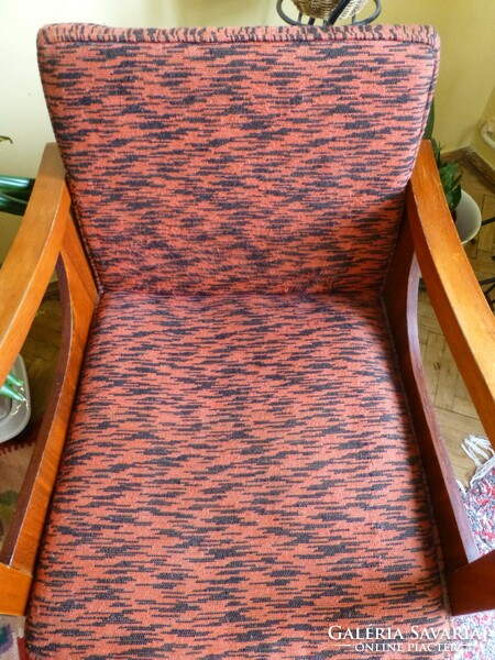 Beautiful red, art deco armchair