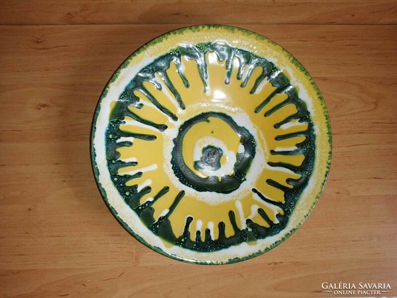 Industrial artist ceramic wall plate - diam. 29 cm (n)