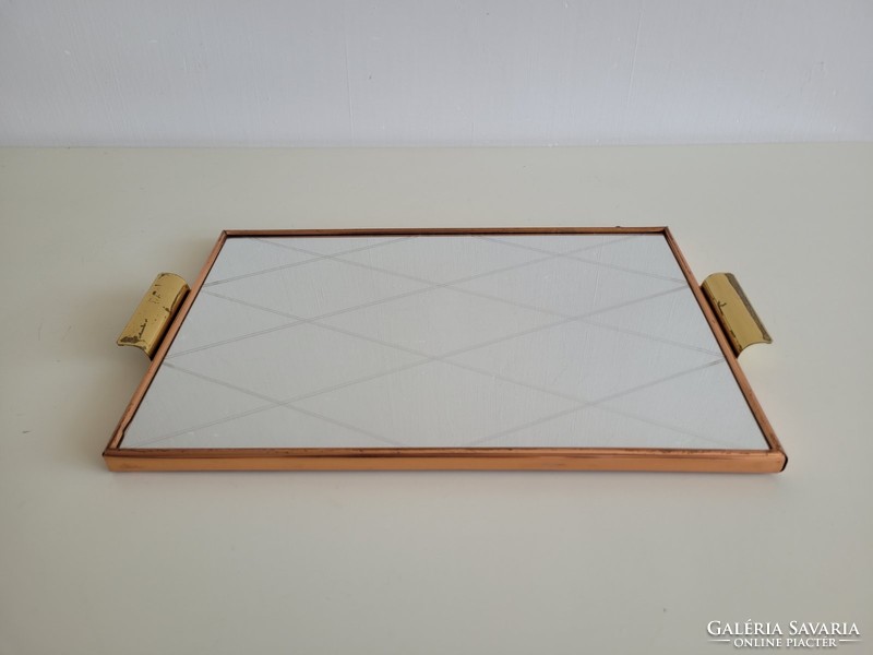 Retro mirror tray 35 cm old mirror tray mid century