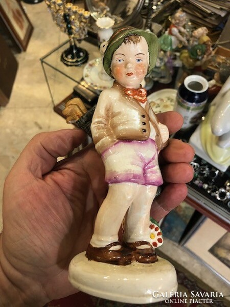 Sitzendorf porcelain statue, boy, height 12 cm.