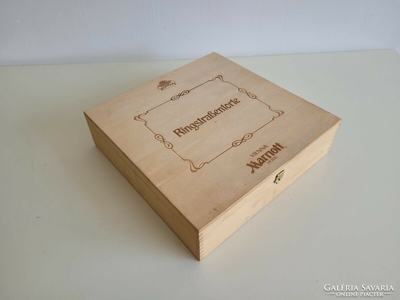 Vienna cake wooden box vienna marriott hotel advertising wooden box