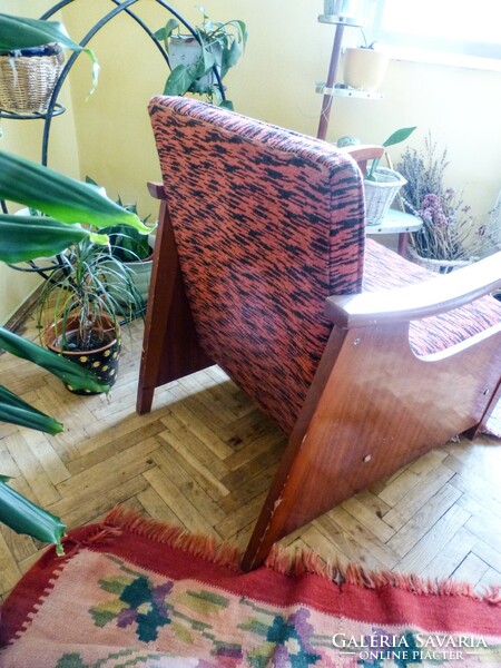 Beautiful red, art deco armchair