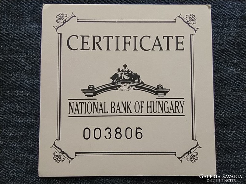For the 650th anniversary of the death of Róbert Károly .900 Silver 500 HUF 1992 certificate (id58824)