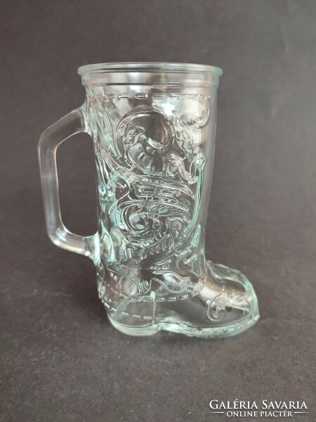 Boot-shaped glass mug, cup - ep
