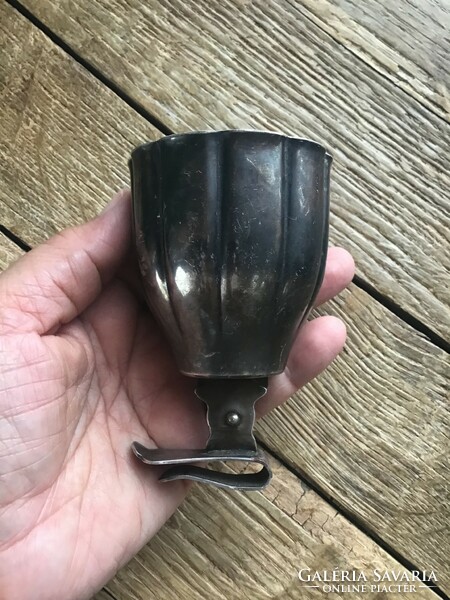 Antique silver-plated gero pint cup