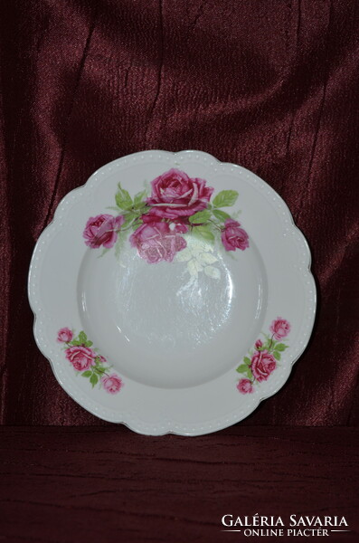 Zsolnay rózsás gyöngyös tányér  ( DBZ 00107 )
