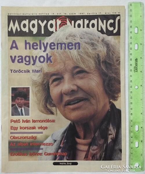 Hungarian orange magazine 1997/15 tórcsik mari jaruzelski pető ivan henry rollins space odyssey