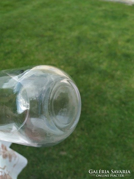 2 antique thick-bottomed glass cups for sale!