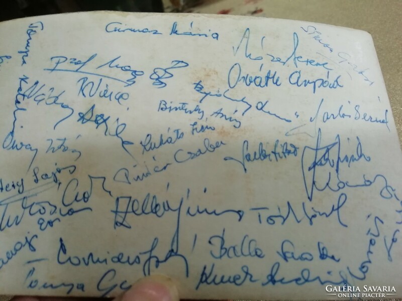 Krásna horka 1964 with many signatures on the back