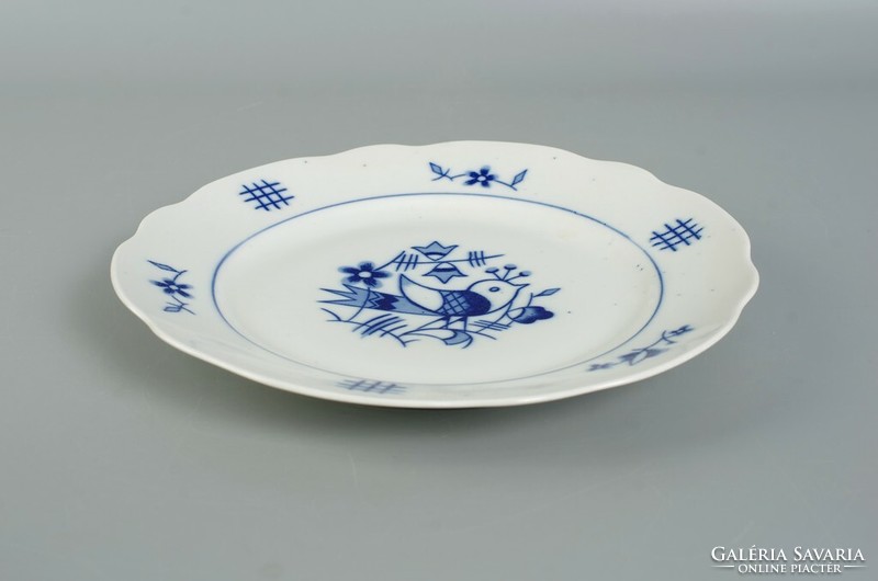 Zsolnay Sinkó András dekor tányér kék madár