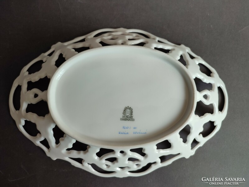 Beautiful royal danube openwork porcelain bowl hand painted - ep