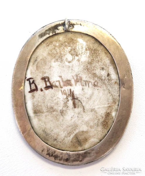Biedermeier painted pendant
