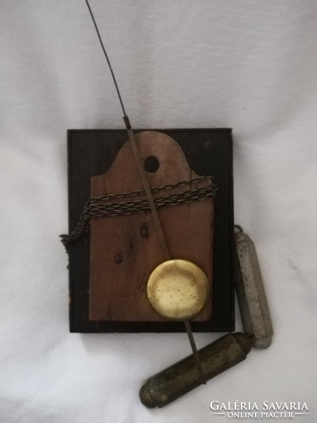 Black Forest antique pendulum, heavy wall clock 1882