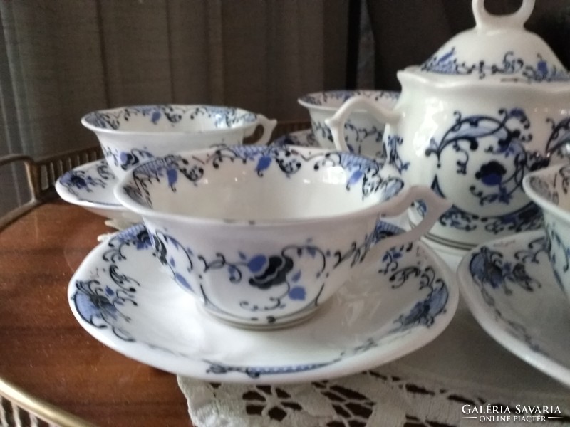 Meissen kék színű Finom porcelán/Bona China/ kávés készlet
