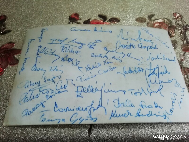 Krásna horka 1964 with many signatures on the back